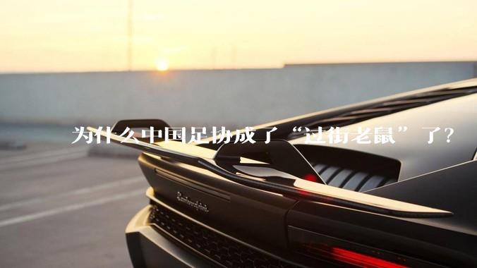 为什么中国足协成了“过街老鼠”了？