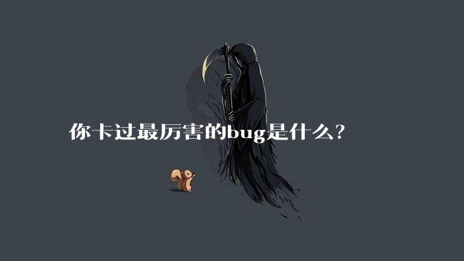 你卡过最厉害的bug是什么？