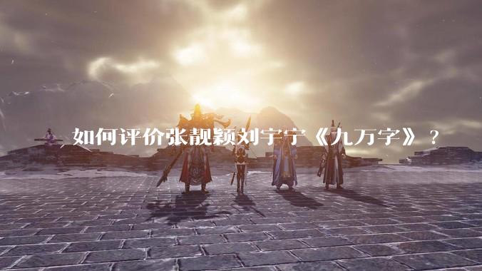 如何评价张靓颖刘宇宁《九万字》?