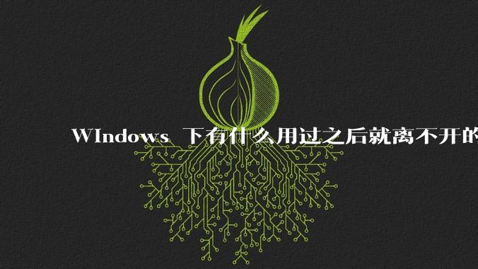 Windows 下有什么用过之后就离不开的冷门软件？